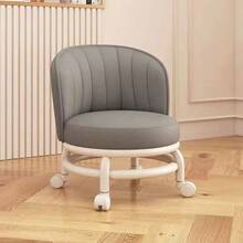 Senmeo 360° Swivel Rolling Stool – Ergonomic PU Leather Seat, Heavy-Duty Metal Frame With Shock Absorbing Casters, Ideal For Garage, Office, Pedicure & Childcare Use - Xám - Xem 12