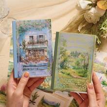 1 Libro Sticker Vintage Ins Style - 54 Fogli, Include Adesivi e Carta da Sfondo, Forniture per Scrapbooking Estetica Vintage, Decorazione Diario Fai-da-Te, Collage