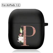 Earphone Case For Airpods (1st / 2nd / 3/4rd Generation) / Airpods Pro /Pro 2 Printed Gold Letters Soft Silicone Wireless BT Headphones Charging Box Protective Cover