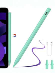 1pc IPad Pencil, Compatible With Apple IPad 2018-2024 Models, 120mAh Lithium-Ion Battery, Fast Charging, Anti-Mistouch, Tilt Sensing, Compatible With Apple Pencil, IPad Stylus, Compatible With IPad 10/9/8/7/6th Gen, IPad Pro 11/12.9/13 Inch (M4), IPad Air 3/4/5 (M2), IPad Mini 5/6th Gen [No Magnetic Charging Function]