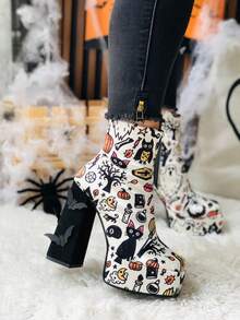 Women Ankle Boots & Booties - Black and White - View 4