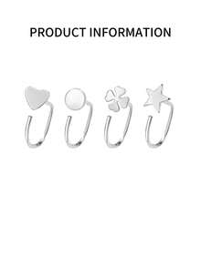 1 Piece Of S925 Sterling Silver Nose Ring With Geometric, Niche & Stylish Design Sensibility, Including Pierced Nose Ring Style. Suitable For Women's Daily Wear, It Is Also An Excellent Gift For Girlfriends, Mothers And Sisters.