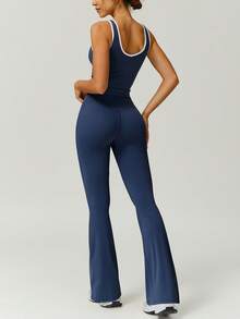 NcmRyu 1 Set Women Sexy Butt Lifting Casual Sleeveless Top And Pants Yoga Fitness Outfit