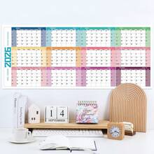 2026 Large Dry Erase Wall Calendar, Dry Erase Wall Planner Set (39.37" X 16.54"), 12 Month Yearly Jan-Dec Annual, Rolled Extra Thick Laminated Wall Calendar With Dry Wipe Pen & Adhesive Mounting Pads - L - View 6