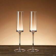 2/6 件欧式优雅高脚酒杯，高端果酒、鸡尾酒、红酒、香槟酒杯 - 透明 - 查看 9