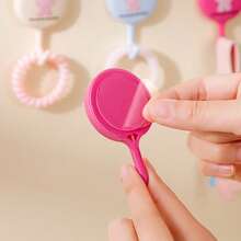 4pcs Cute Cartoon Cat Design Adhesive Wall Hooks No-Drill Damage-J-Shape Hooks Waterproof For Kitchen Bathroom Dorm Room Organization, Strong Hold Adhesive, Easy Peel-And-Stick Installation, Reusable And Removable Without Damage, Space-Saving Wall Organizer For Keys Towels Utensils Accessories Decor And Small Household Essentials - Multicolor - View 10