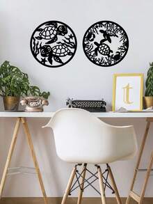 1pc Fashionable Metal Sea Turtle Wall Art - Coastal Home Decor, Suitable For Beach Themed Bedroom And Ocean Enthusiasts - Ideal Holiday Gift, Sea Turtle Decoration