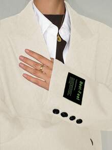 Women's Lightweight Blazer.This Casual Yet Distinctive Mid-Length Formal Peaked Lapel Jacket Is Suitable For Occasions Such As Banquets, Weddings, Festivals, Parties, And Outings. It Is An Elegant And Chic Women's Clothing Piece For Autumn.