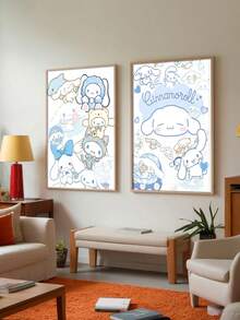 SANRIO 1张无框复古肉桂狗海报，可作房间、酒吧、咖啡馆、家居装饰、电影海报、墙面装饰、电视装饰或礼品。 - 彩色 - 查看 3