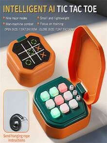 3-In-1 Tic Tac Toe Game For Kids, 4 Modes: Single Player, Multiplayer, Memory, Whack-A-Mole, Develops Hand-Eye Coordination And Logic Skills, Electronic Tabletop Game, Birthday/Christmas Gift For Boys & Girls Aged 3-12 (Batteries Required) - Multicolor - View 19