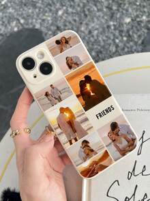 Customized Transparent Anti-Drop Thick Personalized Multi-Photo Protective Phone Case For Daily Life, Party, Family, Suitable For A12, A13, A14, A55, A54, A52, A73, S23, 24 Ultra, A15/ 11, 12, 13, 14, 15, 16 Pro Max - White - View 2