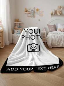 1pc Customizable Photo Blanket, Family Blanket, Photo Blanket, 9-Grid Pattern, Memorial Blanket, Suitable As Gift For Girls, Boys, Adults, Valentine's Day, Lightweight, Baby Blanket, Personalized Fleece Blanket, Personalized Photo Blanket, Personalized Throw Blanket, Personalized Baby Blanket, Newborn Blanket, Suitable For Mother's Day, Birthday, Children's Day, Father's Day, Graduation, Wedding, Christmas, Halloween - 彩色 - 查看 8