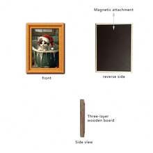 1/4 件油画风格磁性装饰艺术冰箱贴，圣诞猫和幽灵创意磁铁，圣诞节万圣节时尚磁性冰箱贴套装，方便在冰箱上整理，用于厨房整理和展示 - 多色2 - 查看 7
