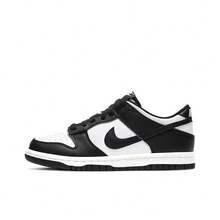 Nike Dunk "Black" Leather Retro Casual Panda Low-Top Kids' Sneakers With Anti-Slip, Shock Absorption, Lightweight And Cushioning, Black And White - Black and White - View 2