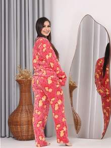 Printed Soft Fleece Complete Pajamas SHIPPING RANDOMLY ACCORDING TO STOCK AVAILABILITY - Random - View 2