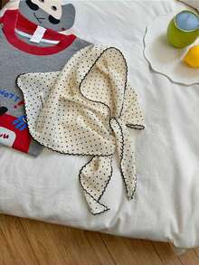 1pc Women's Polka Dot Striped Triangle Scarf Chiffon Headscarf Hair Bandana Neckerchief Sweet Polka Dot Thin Striped Triangular Head Hair Scarf Hair Wrapping Ideal For Dressing Up Your Summer Look Hair Accessories Fall Winter Headbands For Women For Vacation Outfits Woman