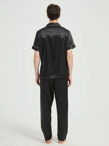 New Men's Sleepwear Set, Summer Essential - Black - View 2