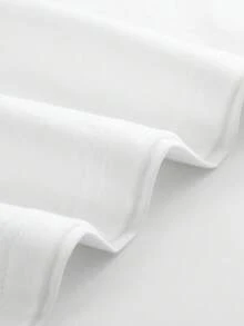 Botas de combate vaqueras 180g Camiseta de Manga Corta para Mujer diseño de cuello redondo, 100% algodón y transpirable estilo básico casual y Para uso diario en el transporte y versátil - Blanco 5 - Ver 8