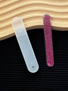 1个装彩色玻璃指甲锉抛光块，易于清洁的指甲护理修甲工具 - 彩色 - 查看 12