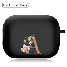Earphone Case For Airpods (1st / 2nd / 3/4rd Generation) / Airpods Pro /Pro 2 Printed Gold Letters Soft Silicone Wireless BT Headphones Charging Box Protective Cover