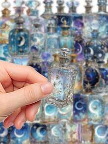 50PCS Transparent Stickers Fantasy Decor Bottle Stickers Aesthetic Stickers Moon Stickers Fantasy Stickers Fun Stickers Vinyl Waterproof Stickers Aesthetic Laptop Sticker Pack Skateboard Stickers Water Bottle Stickers Notebook Stickers - Multicolor - View 3
