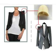 1Pair Thicken Big 35mm Sponge Shoulder Sewing Black White Nude Shoulder Pad Sew DIY Jacket Wedding T-Shirt Fashion Garment - Multicolor - View 2