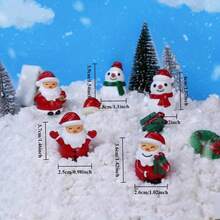 4pcs-Christmas Cute Snowman Festival Decoration Ornament Statues Desktop Small Ornament Decorations - Multicolor - View 4