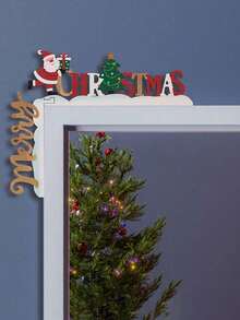 1 Pc Home Decor 3D Wooden Christmas Letter Door Frame Pendant Creative Door Corner Table Ornaments Window Frame Fireplace Ornaments Christmas Decorations,Suitable For Wedding Birthday Party Holiday Decoration,Christmas Decor, Room Decor, Home Decor,Christmas Atmosphere Decoration Props, Christmas Decorations Gift, Winter Christmas Decorations Home Christmas Gifts Christmas Decor