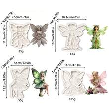 1pc Silicone Mold With Wings, Resin Art Mold For Girl With Wings - Light Grey - View 11