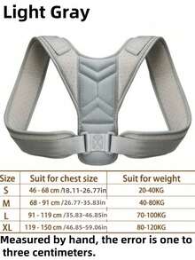 1pc Adjustable Back Posture & Neck Support Training Device, Home/Office Use For Men & Women, Shoulder Support Elastic Band