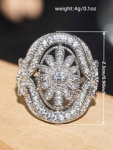 1 Chiếc nhẫn Cubic Zirconia sang trọng dành cho nữ làm quà tặng ngày lễ tình nhân - 1 # - Xem 6