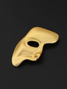 1PC Opera Phantom Mask Brooch Art Retro Matte Gold Face Mask Brooch Premium Suit Accessories Alloy Metal Suitable For Clothes, Shirts, Ties, Suit Lapels, Jackets, Backpacks Accessories Brooch Jewelry Costume Accessories Bag Charms Office Accessories Christmas Gift - Gold - View 6
