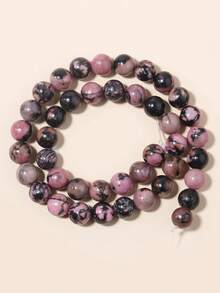 Cuentas de piedras naturales, cuentas sueltas de obsidiana, jade birmano, ojo de tigre, redondas y lisas, piedras preciosas de curación de energía para hacer joyas, pulseras y collares DIY