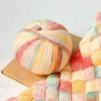 超值装渐变蓬松纱线，亲肤柔软手工 DIY 针织，可编织毛衣、围巾、毛毯