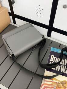 Geantă crossbody pentru bărbați, model casual de litere, cu clapă