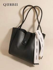 New Large Capacity Minimalist Commuter Tote Bag, Soft Leather Versatile Casual Shoulder Bag For Women, Suitable For Work, Commute, Date, Shopping, Leisure, Vacation, Beach, Music Festival, Party, Wedding, School, Thanksgiving, Halloween Gift