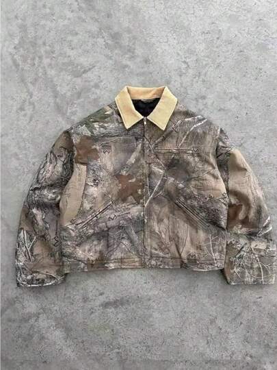 New American Personalized Street Camouflage Printed Jacket For Men And Women