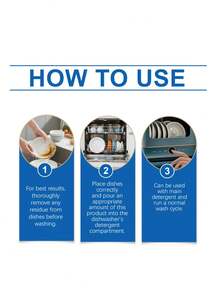 1 pieza Jakehoe Lavavajillas para lavavajillas domésticos: limpia manchas, elimina el aceite, mantiene los platos y utensilios de cocina limpios y brillantes
