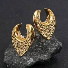 2PCS Vintage Saddle Ear Tunnels Plugs 316 Stainless Steel Expander Gauges Stretchers Piercing Body Jewelry Fashion