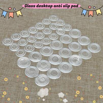20 wysokiej jakości przezroczystych przyssawek, antypoślizgowe podkładki na szklany blat, amortyzujące podkładki ze szklaną powłoką, antypoślizgowe podkładki gumowe, gumowe podkładki amortyzujące na biurko, wielofunkcyjne podkładki amortyzujące - antypoślizgowe, trwałe podkładki ochronne na meble, łatwe w montażu i demontażu, wielokrotnego użytku, odpowiednie do szklanych stołów, stolików kawowych, mebli mahoniowych, bardzo przydatne w salonach i biurach.