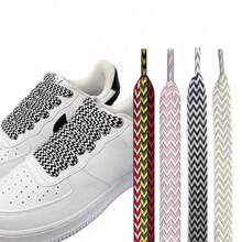1pc Fashion Colorful Braided Shoelaces - Design, Create Unique Style, Perfect For Sneakers And Casual Shoes