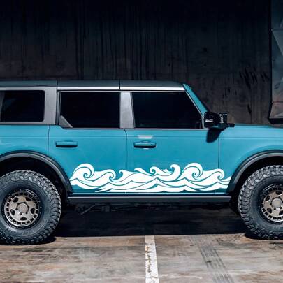 Ocean Flag Vinyl Decals, Banner Decals, Ocean Decals, Ocean Decals, Nature Decals, Car Decals