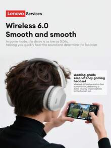 Lenovo LE601 Minimalist Bluetooth Headphones With Large Diaphragm, Deep Bass, Surround Sound, High-Quality Audio, Comfortable Fit, AI Smart Physical Noise Cancellation, Gaming, Sports, Music, Long Battery Life, Compatible With Smartphones And Computers - 彩色 - 查看 11