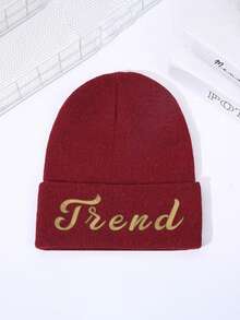 1pc Customized Personalized Embroidered Knit Beanie Hat, Can Customize Text, Solid Color Elastic Warm Knit Hat With Customizable Logo, Suitable For Daily Outdoor Autumn/Winter Fashion, Multiple Colors Available, Cute & Simple Unisex Fashion Hat, Casual Customized Gift, Personalized Gift For Friends & Family, Essential Warm Hat For Autumn/Winter, Winter Fashion, Christmas Gift, Suitable For Men & Women, Customized Hat, Streetwear Casual Fashion - Multicolor - View 10