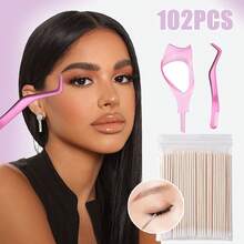 Ultra-feine Reinigungsstäbchen, Einweg-Reinigungsstäbchen, geeignet für Ohren- und Nasenreinigung, Make-up und Körperpflege, Nagel-Reinigungsstäbchen, multifunktionale Schönheitstools, zum Modifizieren von Eyeliner, Lippenkontur, Augenbrauen-Formung und anderen Kosmetiktools, Reinigungsmittel, Haushaltsreinigungsstäbchen, Outdoor-Pflegewerkzeug-Zubehör, Multifunktions-Wimpernzange, Augenbrauen-Lockenwickler, Falsche Wimpern Pinzette