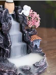 1 Resin Process Reverse Flow Incense Burner, Reverse Flow Incense Holder, Waterfall Incense Burner, Home Decoration, Aromatherapy Decoration, Incense Cone With Reverse Flow Incense Cone - Nhiều màu - Xem 9