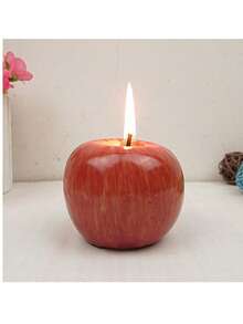 1pc Christmas Eve Gift Apple Candle, Holiday Celebration Candle, Birthday Christmas Decor Home Decor Christmas Decorations Room Decor, Christmas Gifts - Red - View 2