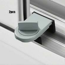 铝合金推拉门窗锁，重型铝制安全锁，可调节推拉门窗防盗锁楔，加强防盗，家庭保护限制器，可调节推拉门窗防盗锁插头，推拉门固定夹，推拉门锁，具有防夹、防盗、防坠落功能和锁，用于家庭安全