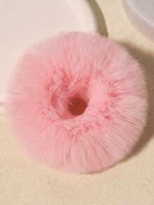 極簡風格毛茸茸髮圈 - 淺粉色 - 查看 8
