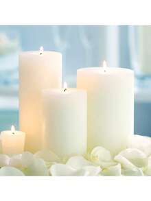 1/2/12 قطعة شمعة أسطوانية كبيرة بطراز أوروبي بسيط، بدون رائحة، لا تصدر دخان ولا تهيج، مناسبة لإضاءة الطوارئ المنزلية، مناسبة لمناسبات الكنيسة والصلاة والاعتراف، للاستخدام المنزلي اليومي، حاملات الشموع، الشموع المعطرة وحاملاتها، كتل الزينة، شموع خاصة، شموع زخرفية، هدايا للنساء